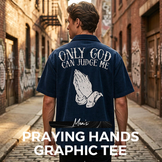 📢📢50% OFF !! ⏰Men's Praying Hands Graphic Tee