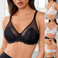 📢📢30% OFF !! ⏰Mermaid Scales Lace with Steel Ring Push-up Full Coverage Bra