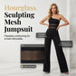 📢📢40% OFF !! ⏰One-Shoulder Mesh Panel Wide-Leg Jumpsuit