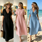 📢📢30% OFF !! ⏰Women's Summer V-Neck Tie-Front Midi Dress