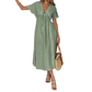 📢📢30% OFF !! ⏰Women's Summer V-Neck Tie-Front Midi Dress