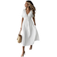 📢📢30% OFF !! ⏰Women's Summer V-Neck Tie-Front Midi Dress