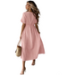 📢📢30% OFF !! ⏰Women's Summer V-Neck Tie-Front Midi Dress