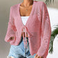 📢📢30% OFF !! ⏰Casual Loose V-Neck Hollow-Out Tie Cardigan