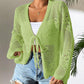 📢📢30% OFF !! ⏰Casual Loose V-Neck Hollow-Out Tie Cardigan
