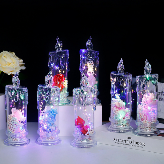 📢📢50% OFF !! ⏰LED Rose Flower Light Candle