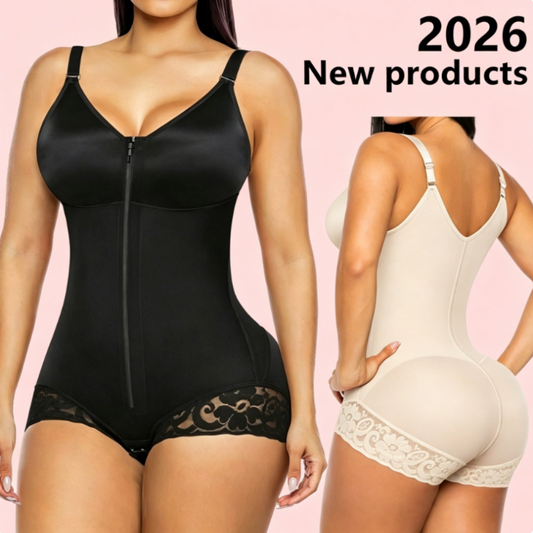 📢📢40% OFF !! ⏰Women's Tummy Control Zip-Up Shapewear Bodysuit