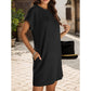 📢📢40% OFF !! ⏰Women's Relaxed Roll Sleeve Pocket Dress