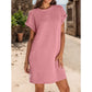 📢📢40% OFF !! ⏰Women's Relaxed Roll Sleeve Pocket Dress