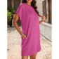 📢📢40% OFF !! ⏰Women's Relaxed Roll Sleeve Pocket Dress