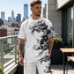 📢📢40% OFF !! ⏰Men's Graphic Print T-Shirt & Shorts Set