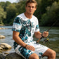 📢📢40% OFF !! ⏰Men's Graphic Print T-Shirt & Shorts Set