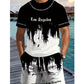 📢📢40% OFF !! ⏰Men's Graphic Print T-Shirt & Shorts Set