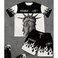 📢📢40% OFF !! ⏰Men's Graphic Print T-Shirt & Shorts Set