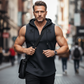 📢📢50% OFF !! ⏰Men's Sleeveless Workout Hoodie Tank Top