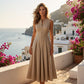 📢📢40% OFF !! ⏰Sleeveless Zip-Front A-Line Maxi Dress