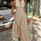 📢📢40% OFF !! ⏰Sleeveless Zip-Front A-Line Maxi Dress