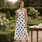 📢📢40% OFF !! ⏰Elegant Strapless Polka Dot Tiered Dress