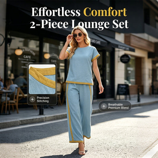 📢📢35% OFF !! ⏰Women's Casual 2-Piece Set with Contrast Trim