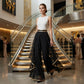 📢📢30% OFF !! ⏰Elegant Flowy Wide-Leg Pants with Gold Trim