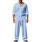 📢📢40% OFF !! ⏰Men's Casual Breathable Shirt and Pants Set