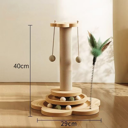 📢📢40% OFF !! ⏰Multifunctional Cat Activity Center with Scratcher and Toys