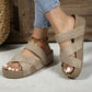 📢📢50% OFF !! ⏰Women's Criss-Cross Woven Strap Wedge Sandals