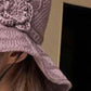 📢📢50% OFF !! ⏰Women's Crochet Bucket Hat with Flower Accent