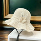 📢📢50% OFF !! ⏰Women's Crochet Bucket Hat with Flower Accent