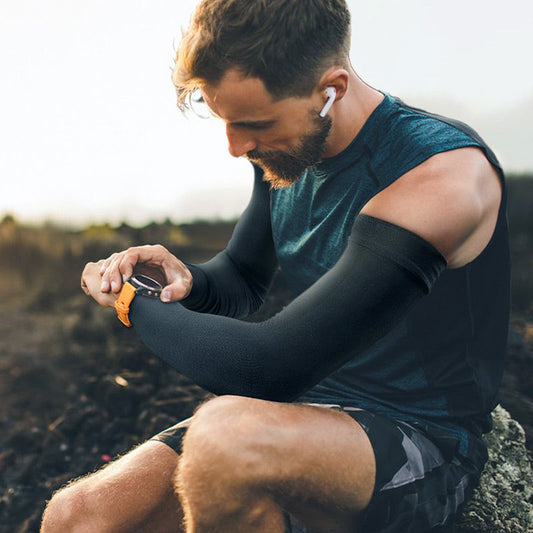 📢📢50% OFF !! & BUY 2 GET 1 FREE!⏰ Sporty Cooling Compression Sleeves with UV Protection – Cooling fabric, UPF shield & ergonomic fit – Perfect for running & outdoor sports 🎁