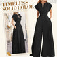 📢📢40% OFF !! ⏰Women's V-Neck Short Sleeve Wide-Leg Jumpsuit