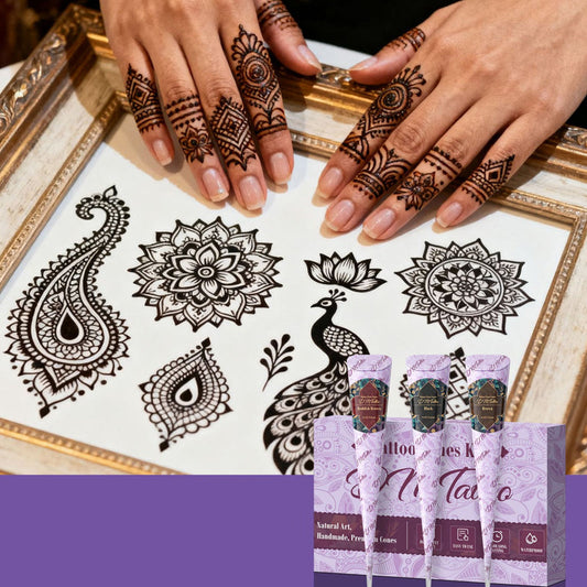 📢📢40% OFF !! ⏰Complete 3-Color Henna Tattoo Kit