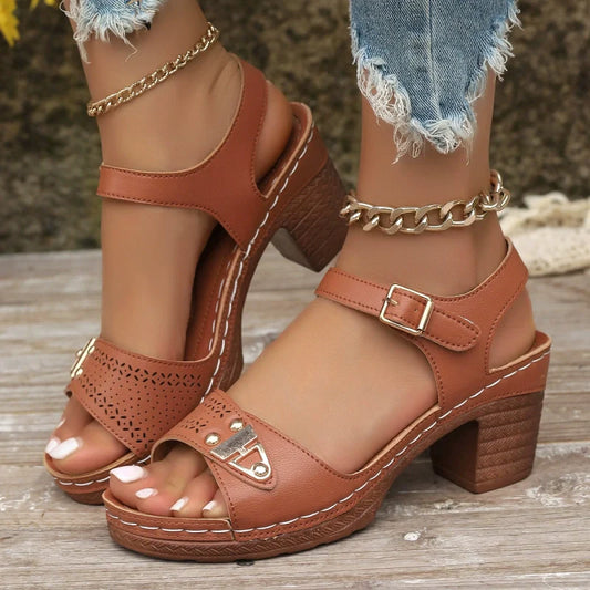 📢📢50% OFF !! ⏰Women's Chunky Heel Sandals