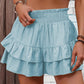 📢📢40% OFF !! ⏰Solid Color Stretch Waist Layered Short Skirt