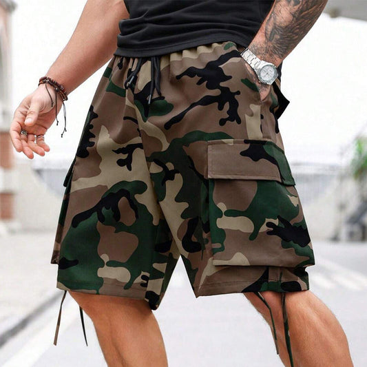 📢📢50% OFF !! ⏰Men's Camo Cargo Shorts with Drawstring Waist