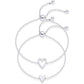 📢📢50% OFF !! ⏰2PCS Matching Heart Charm Bracelet Set