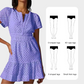 📢📢40% OFF !! ⏰Women's V-Neck Short Sleeve Hollow Out Dress