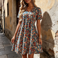📢📢40% OFF !! ⏰Women's Summer Floral V-Neck Short Sleeve Dress