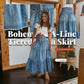 📢📢40% OFF !! ⏰Women's High Waisted Tiered A-Line Denim Maxi Skirt