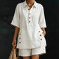 📢📢50% OFF !! ⏰Women's Summer Relaxed Fit Top and Shorts Set
