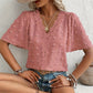 📢📢50% OFF !! ⏰Women's Jacquard V-Neck Butterfly Sleeve Top