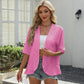 📢📢50% OFF !! ⏰Women's Half Sleeve Eyelet Knit Ruffle Cardigan