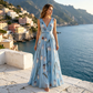 📢📢50% OFF !! ⏰Elegant V-Neck Tulip Print Maxi Dress