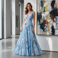📢📢50% OFF !! ⏰Elegant V-Neck Tulip Print Maxi Dress