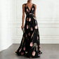 📢📢50% OFF !! ⏰Elegant V-Neck Tulip Print Maxi Dress