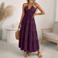 📢📢50% OFF !! ⏰Women's Halter Neck Backless Tiered Maxi Dress