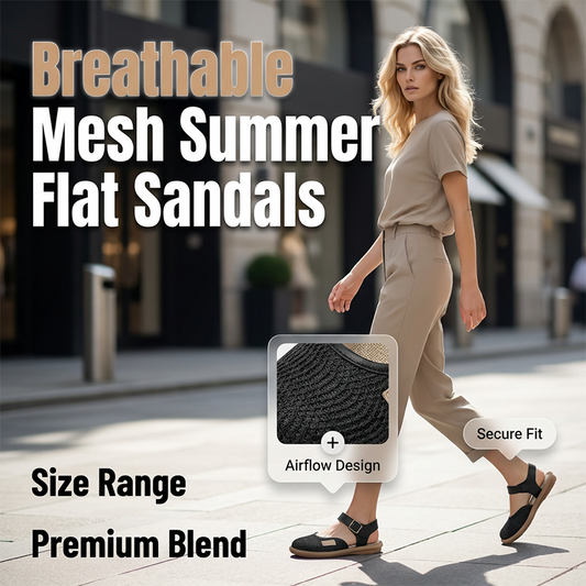 📢📢50% OFF !! ⏰Breathable Mesh Flat Sandals with Ankle Strap