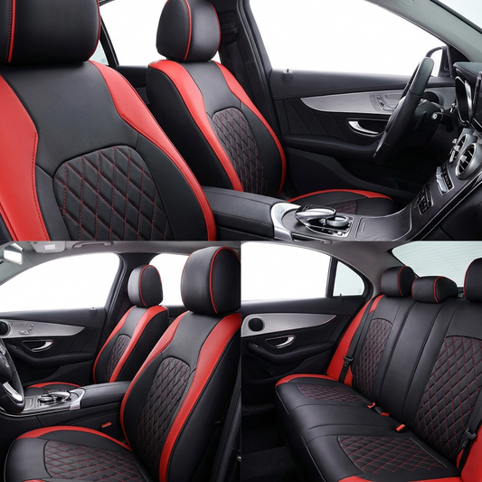 📢📢35% OFF !! ⏰9-Piece Universal Fit Leather Car Seat Cover Set