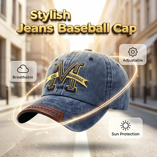 📢📢50% OFF !! ⏰Stylish Washed Denim Baseball Cap
