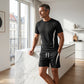 📢📢35% OFF !! ⏰Men's Waffle Knit T-Shirt & Shorts Set